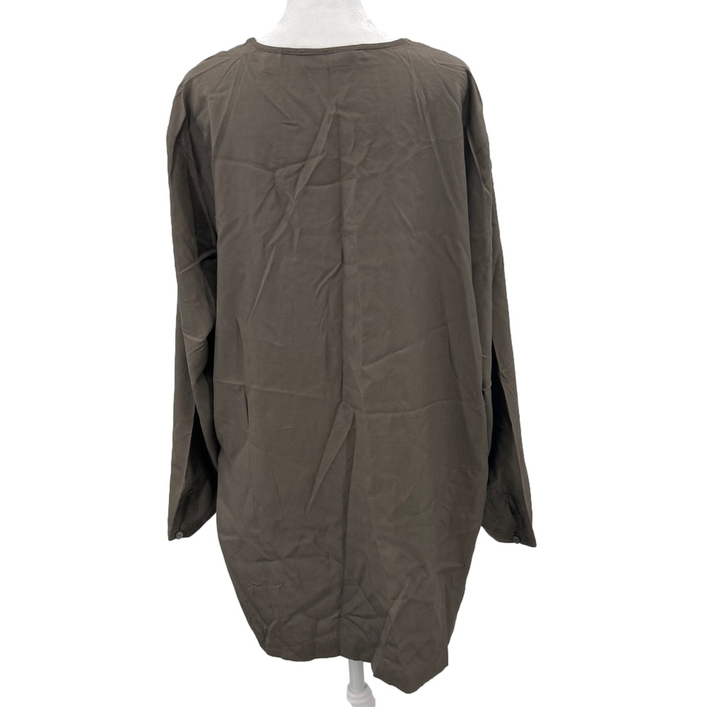 Women's Valerie Stevens Gray Silk Tunic Size 12 - Picture 2 of 5